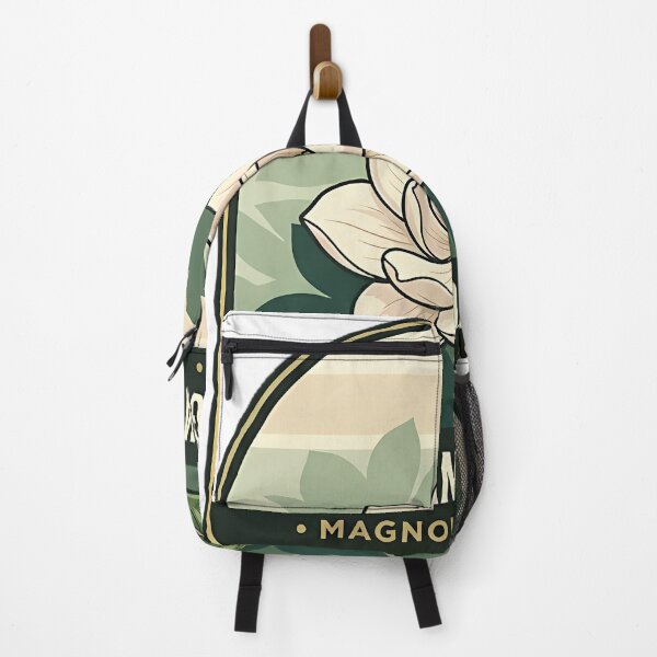 Item preview, Sea Island Georgia Magnolia Blossom Botanical Badge Sticker designed and sold by DetourDgn.
