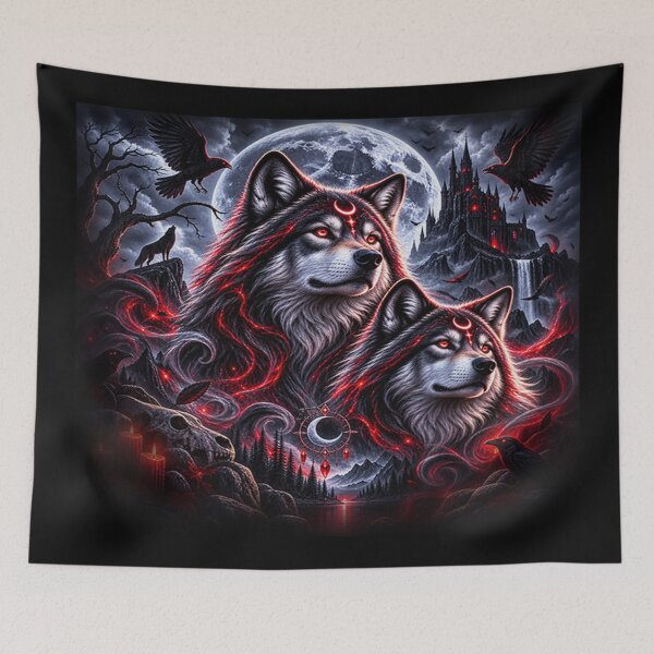 Item preview, Dark Wolves – Guardians of the Blood Moon designed and sold by TroviTutto.