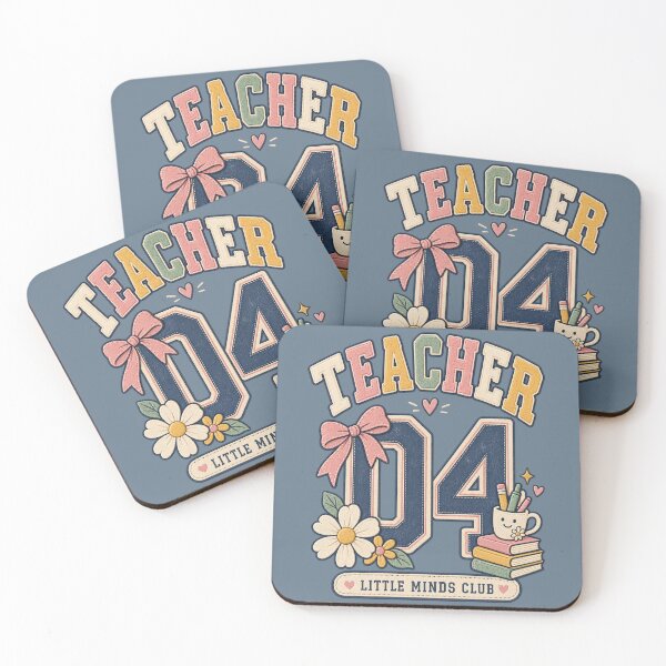 Item preview, Teacher 04 Little Minds Club Retro Varsity Design designed and sold by Doodle Souq.