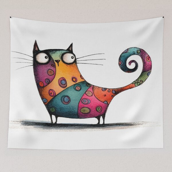 Item preview, Bright cat with big eyes designed and sold by anytka.