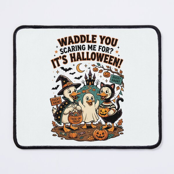 Item preview, Are you scaring me for? Halloween ducks (or drakes) designed and sold by ParadoxParadox.