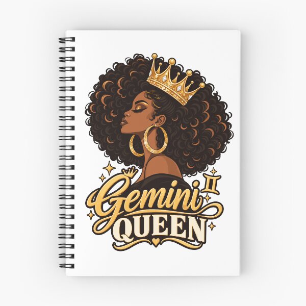 Item preview, Afro Gemini Queen | Melanin Zodiac | Black Queen Birthday designed and sold by ZIGLWORKS.