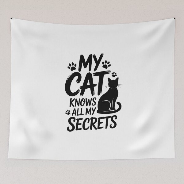 Item preview, MY CAT KNOWS ALL MY SECRETS designed and sold by jkrphoto.