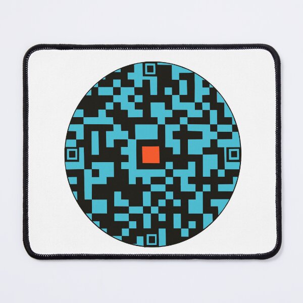 Item preview, Cyber Pixel Circular Mosaic Pattern - Teal and Black Abstract Art designed and sold by LittleHappiness by Kamollak .