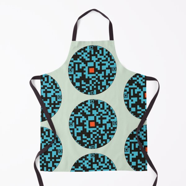 Item preview, Cyber Pixel Circular Mosaic Pattern - Teal and Black Abstract Art designed and sold by LittleHappiness by Kamollak .