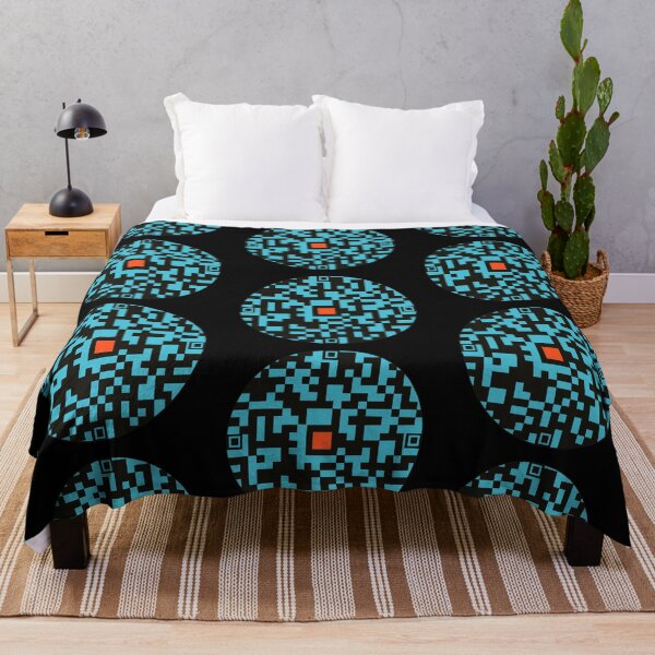Item preview, Cyber Pixel Circular Mosaic Pattern - Teal and Black Abstract Art designed and sold by LittleHappiness by Kamollak .