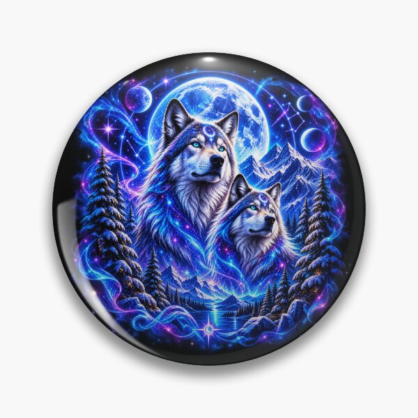 Item preview, Celestial Wolves – Guardians of the Moonlit Cosmos designed and sold by TroviTutto.