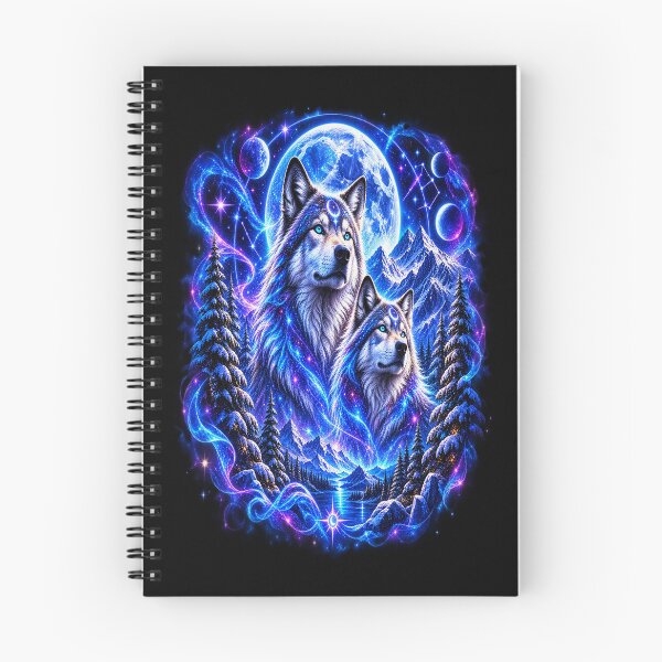Item preview, Celestial Wolves – Guardians of the Moonlit Cosmos designed and sold by TroviTutto.