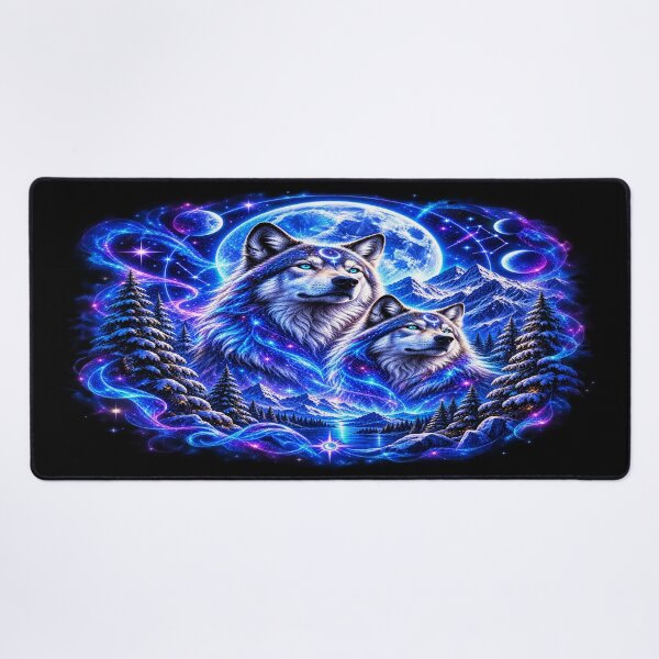 Item preview, Celestial Wolves – Guardians of the Moonlit Cosmos designed and sold by TroviTutto.