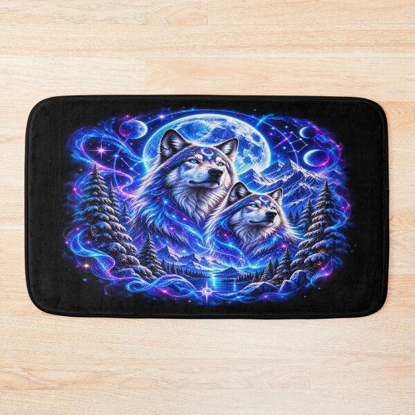 Item preview, Celestial Wolves – Guardians of the Moonlit Cosmos designed and sold by TroviTutto.