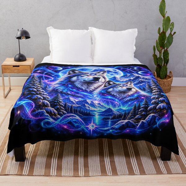 Item preview, Celestial Wolves – Guardians of the Moonlit Cosmos designed and sold by TroviTutto.