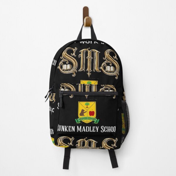 Item preview, I Work at Sunken Madley School – Fictional Village School Crest Souvenir (Light Text) designed and sold by Amanda-Cadabra.