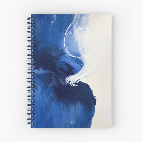 Item preview, Cobalt Blue Abstract Brushstroke - Modern Ivory Minimalist Art designed and sold by PickyAura.