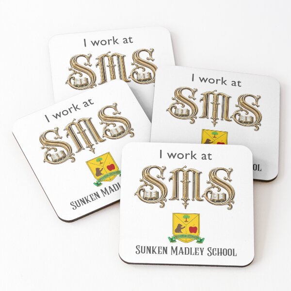 Item preview, I Work at Sunken Madley School – Fictional Village School Crest Souvenir designed and sold by Amanda-Cadabra.