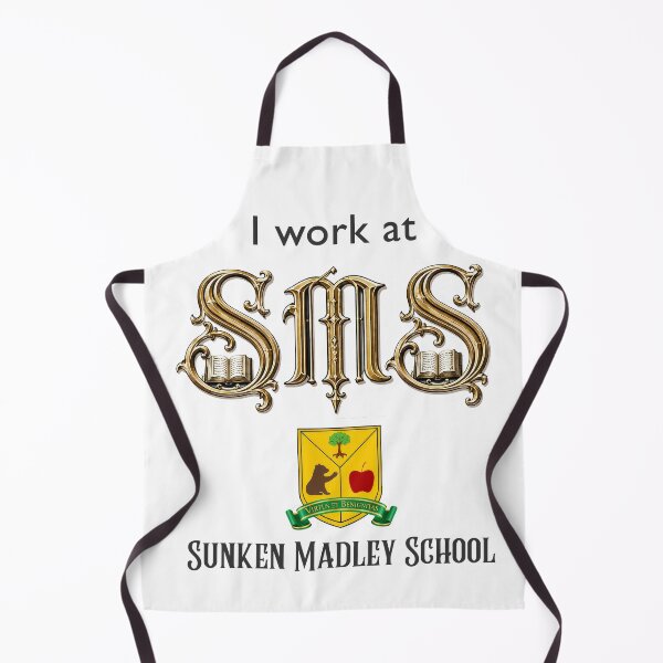 Item preview, I Work at Sunken Madley School – Fictional Village School Crest Souvenir designed and sold by Amanda-Cadabra.