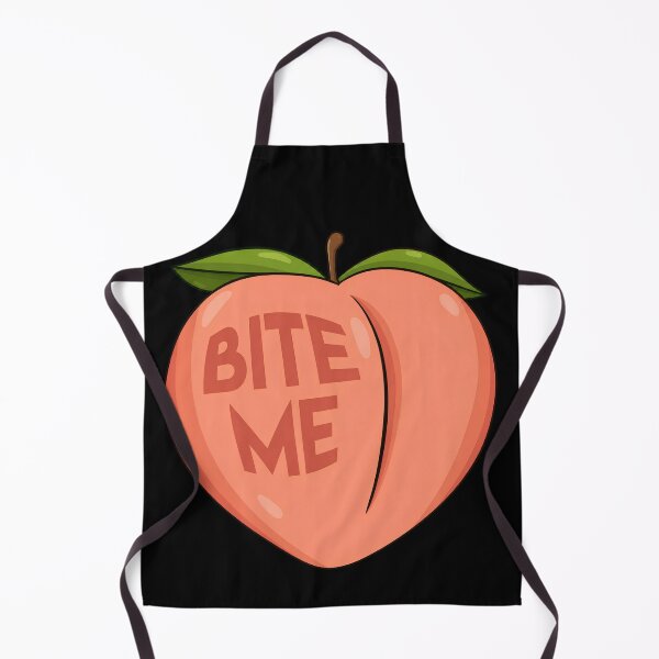 Item preview, Bite Me Peach Pop Art Artwork | Sarcastic Cartoon Fruit designed and sold by MusixMerch.