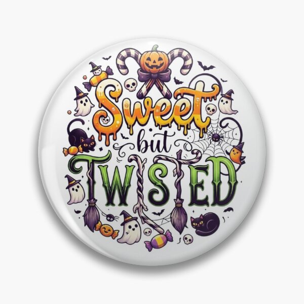 Item preview, Sweet But Twisted Halloween Spooky Cute Quote Ghost and Pumpkin designed and sold by serotonin75114.
