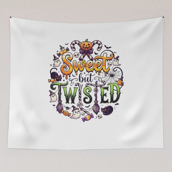 Item preview, Sweet But Twisted Halloween Spooky Cute Quote Ghost and Pumpkin designed and sold by serotonin75114.