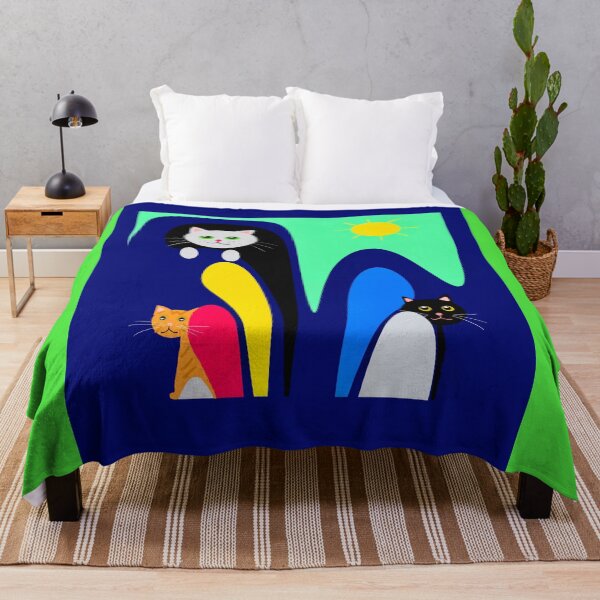 Item preview, Colorful Cats in Abstract Scene designed and sold by Elaine M Hayward .