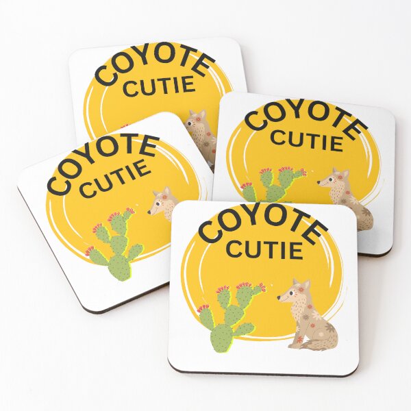 Item preview, Coyote cutie retro desert illustration  designed and sold by Jazzytouch.