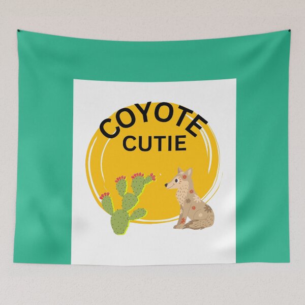 Item preview, Coyote cutie retro desert illustration  designed and sold by Jazzytouch.