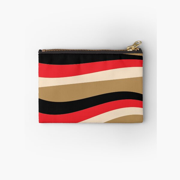 Item preview, Abstract wavy stripes red black cream preppy pattern designed and sold by fluffyfamcraft.
