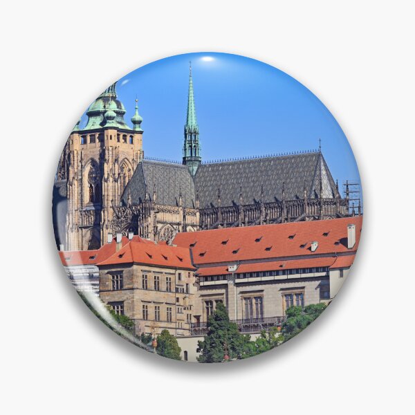 Item preview, Panoramic View of Prague Castle and St. Vitus Cathedral under Blue Sky designed and sold by goceris.