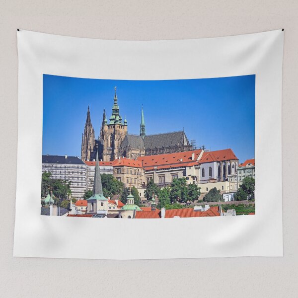 Item preview, Panoramic View of Prague Castle and St. Vitus Cathedral under Blue Sky designed and sold by goceris.