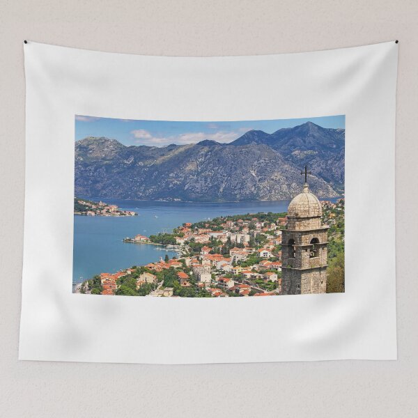 Item preview, Panoramic View of Kotor Bay through Historic Church Bell Tower, Montenegro designed and sold by goceris.