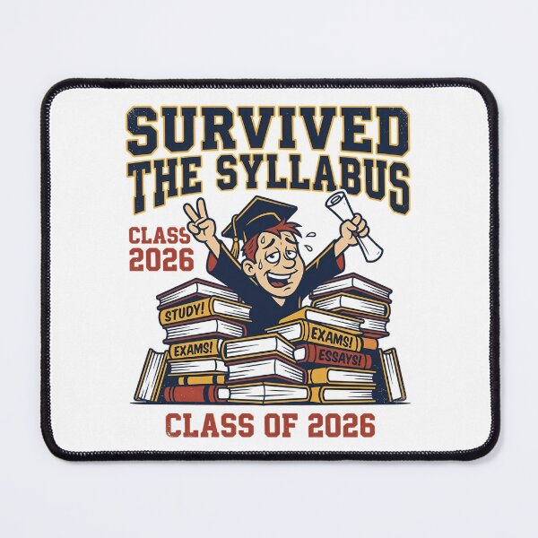 Item preview, Survived The Syllabus Class of 2026 Funny Graduate Textbook Aesthetic designed and sold by mood-draftsman.