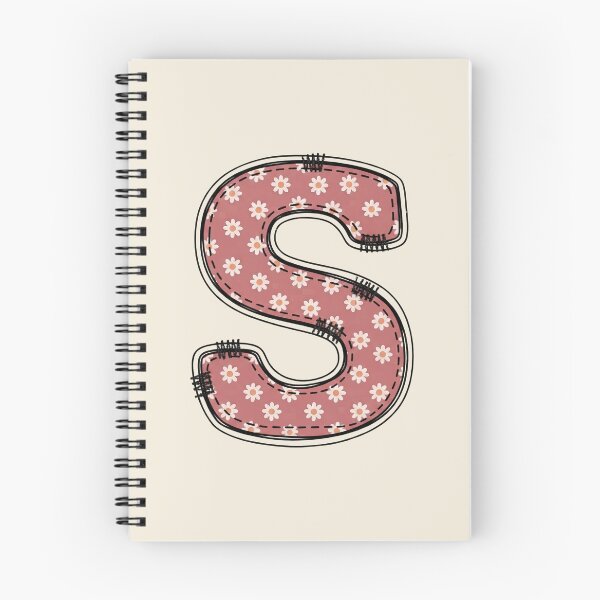 Item preview, Embroidery Dusty rose Letter S with floral Pattern designed and sold by ITCHAWAWAA.