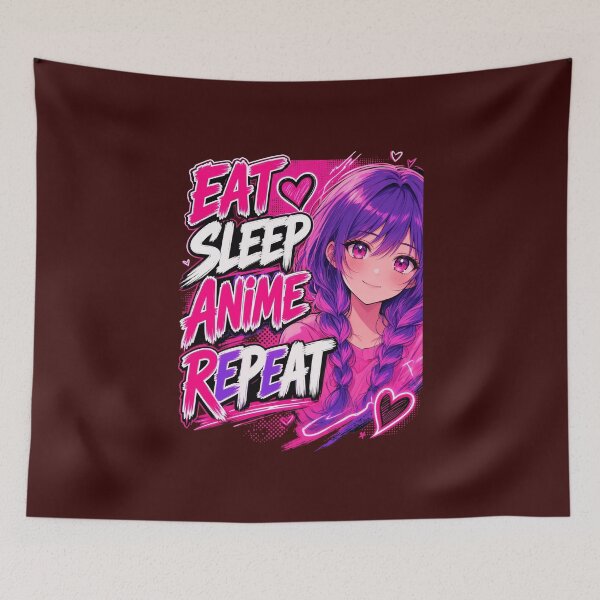 Item preview,  Eat Sleep Anime Repeat  designed and sold by hyunyoung17.
