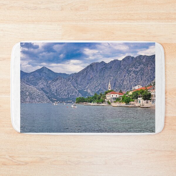 Item preview, Panoramic View of Bay of Kotor with Mountains and Coastal Village, Montenegro designed and sold by goceris.