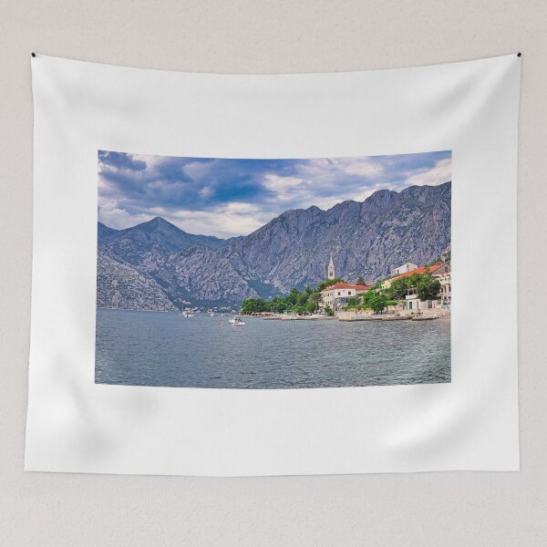 Item preview, Panoramic View of Bay of Kotor with Mountains and Coastal Village, Montenegro designed and sold by goceris.