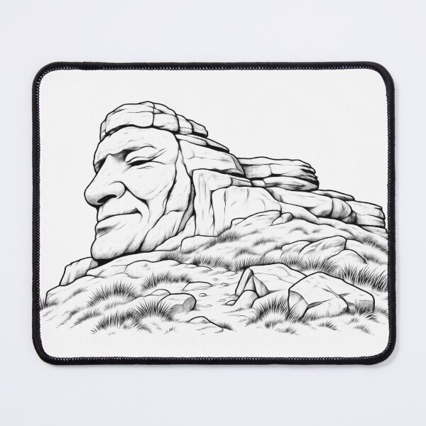Item preview, Old Man of Mow – Staffordshire Gritstone Landmark Line Art designed and sold by Tee Visions.