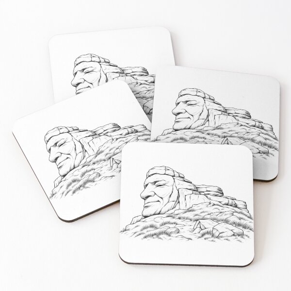 Item preview, Old Man of Mow – Staffordshire Gritstone Landmark Line Art designed and sold by Tee Visions.