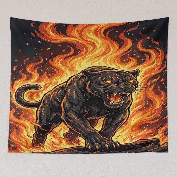Item preview, Panther with Fire designed and sold by Mmarchi1991.