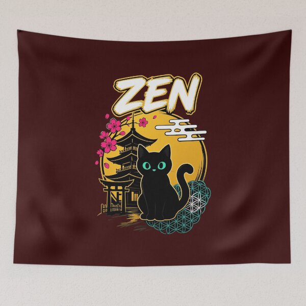 Item preview, Zen Black Cat designed and sold by hyunyoung17.