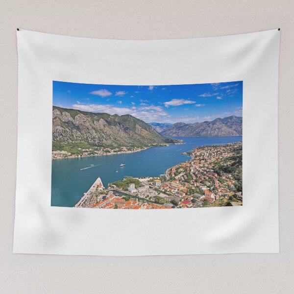 Item preview, Aerial Panoramic View of Kotor Bay and Old Town, Montenegro designed and sold by goceris.