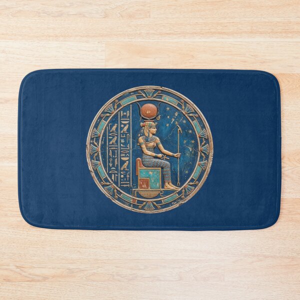 Item preview, Hathor Goddess of the Cosmos - Ancient Egyptian Sun Disc Fresco Medallion Art designed and sold by FreiherrPK.
