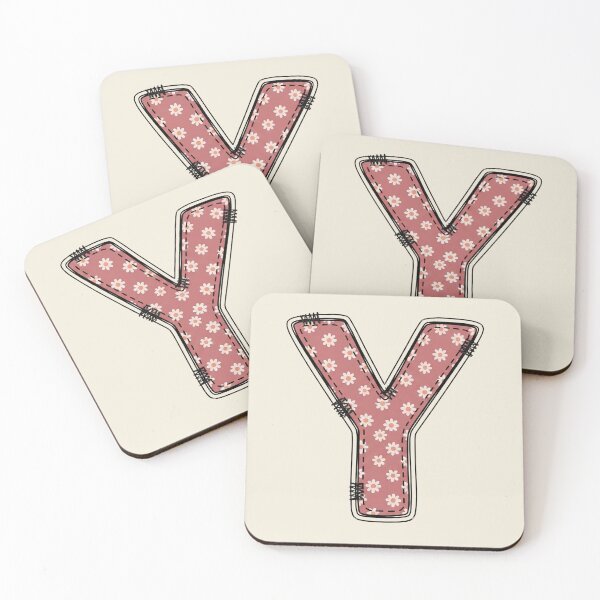 Item preview, Embroidery Dusty rose Letter Y with floral Pattern designed and sold by ITCHAWAWAA.