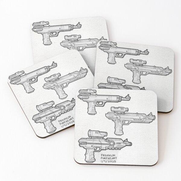 Item preview, Sci-fi Pistol Concept Graphite Sketch 1 designed and sold by F-Fireheart.
