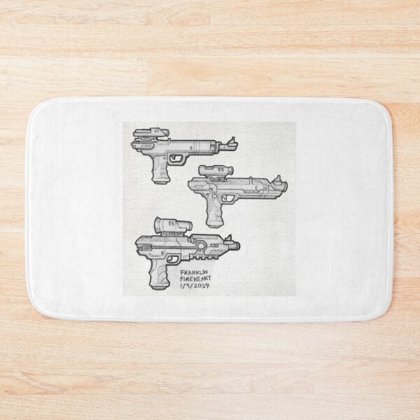 Item preview, Sci-fi Pistol Concept Graphite Sketch 1 designed and sold by F-Fireheart.