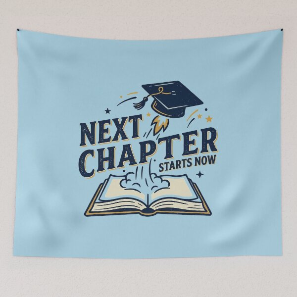 Item preview, Next Chapter Starts Now Graduate Open Book Rocket Cap Aesthetic designed and sold by mood-draftsman.
