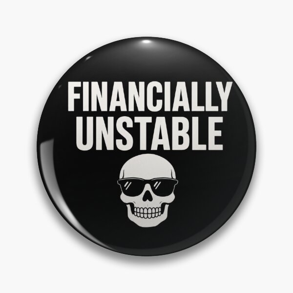 Item preview, Financially Unstable vibing skull meme designed and sold by vecart34.
