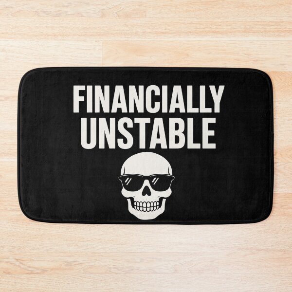 Item preview, Financially Unstable vibing skull meme designed and sold by vecart34.