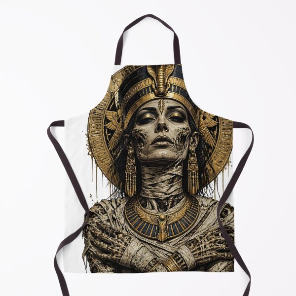 Item preview, Egyptian Mummy Queen Gold Pharaoh Cleopatra Illustration designed and sold by GrinGalore.
