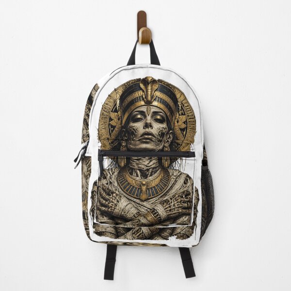 Item preview, Egyptian Mummy Queen Gold Pharaoh Cleopatra Illustration designed and sold by GrinGalore.