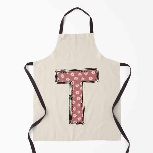 Item preview, Embroidery Dusty rose Letter T with floral Pattern designed and sold by ITCHAWAWAA.