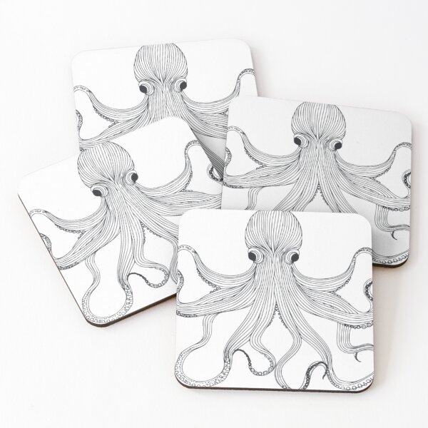 Item preview, octopus line drawing designed and sold by PhiloDoh.